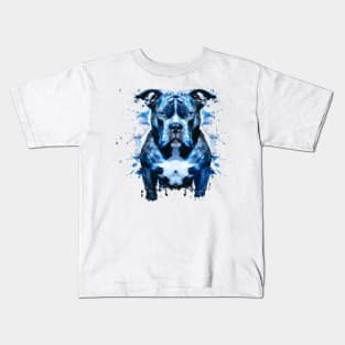 Alapaha Blue Blood Bulldog Watercolor Artwork Kids T-Shirt